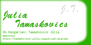 julia tamaskovics business card